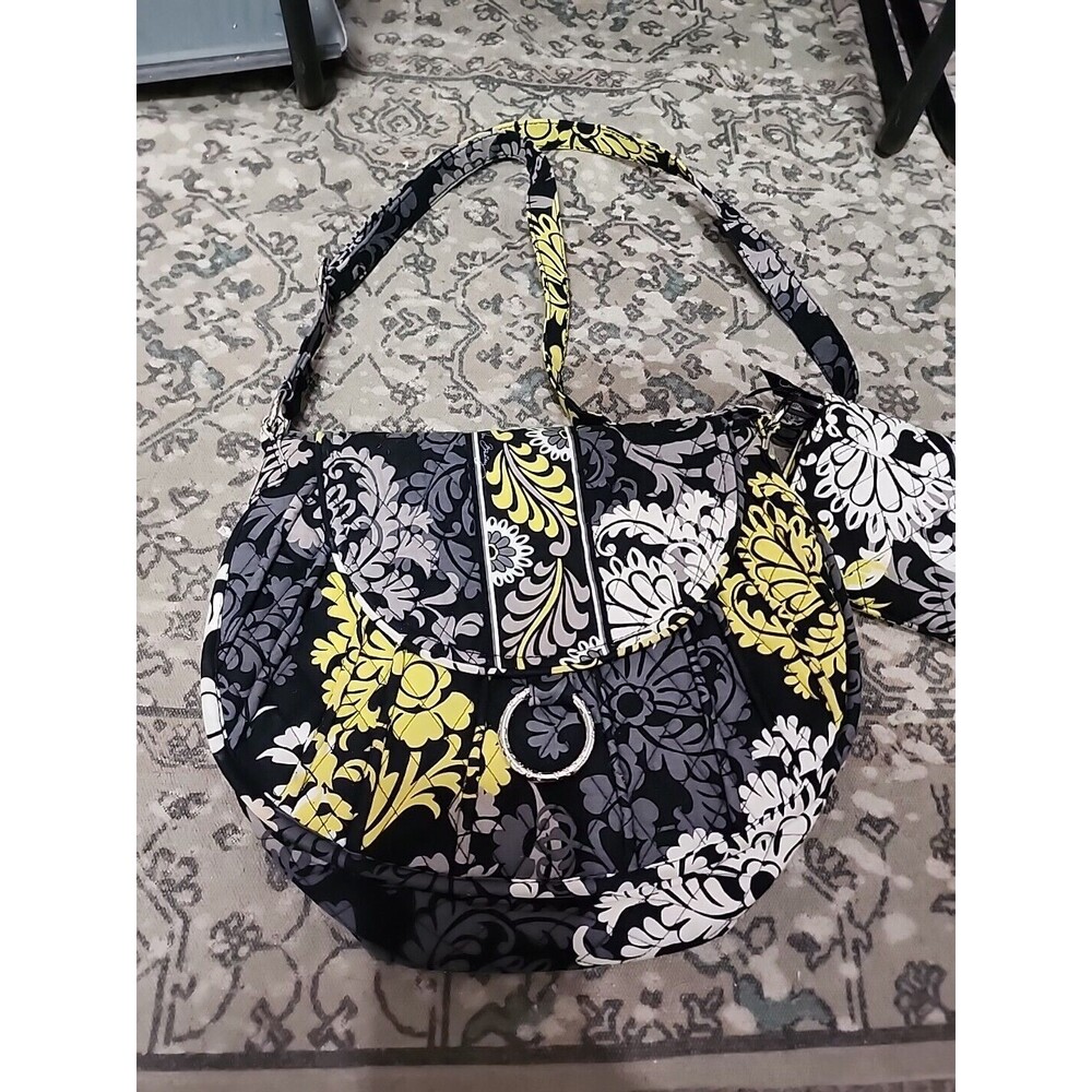 Vera Bradley Saddle Up Bag/ Purse Baroque And Matching Wallet